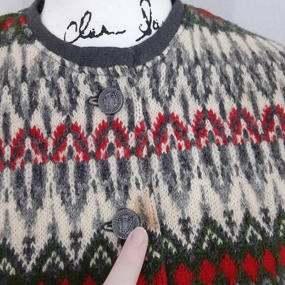 Vintage 1960s 100% Wool Sweater Icelandic Hans Heitson Womens Modeller of Sweden - Picture 4 of 9